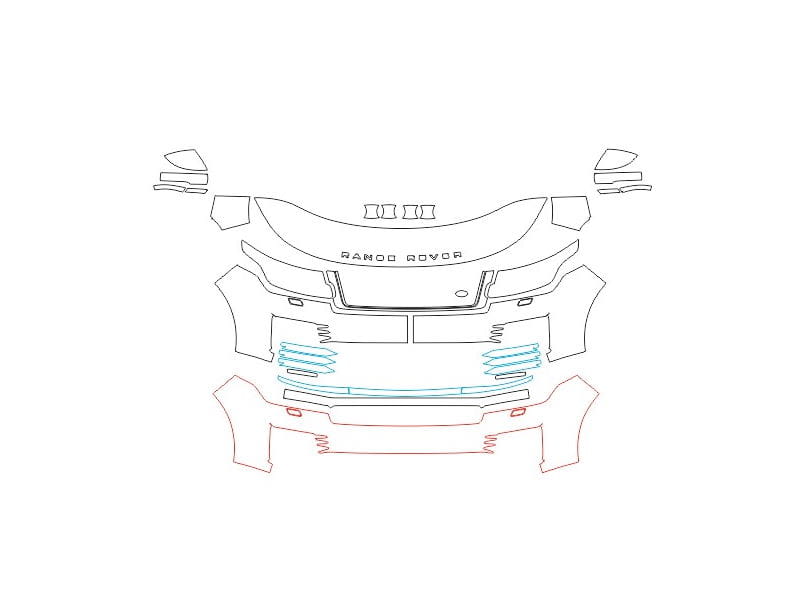 Formatki PPF do karoserii Land Rover Range Rover (2018) – zestaw