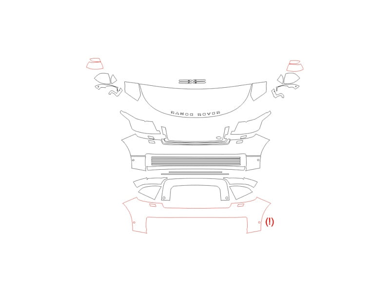Formatki PPF do karoserii Land Rover Range Rover (2023) SV – zestaw