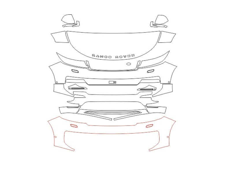 Formatki PPF do karoserii Land Rover Range Rover Sport (2022) – zestaw