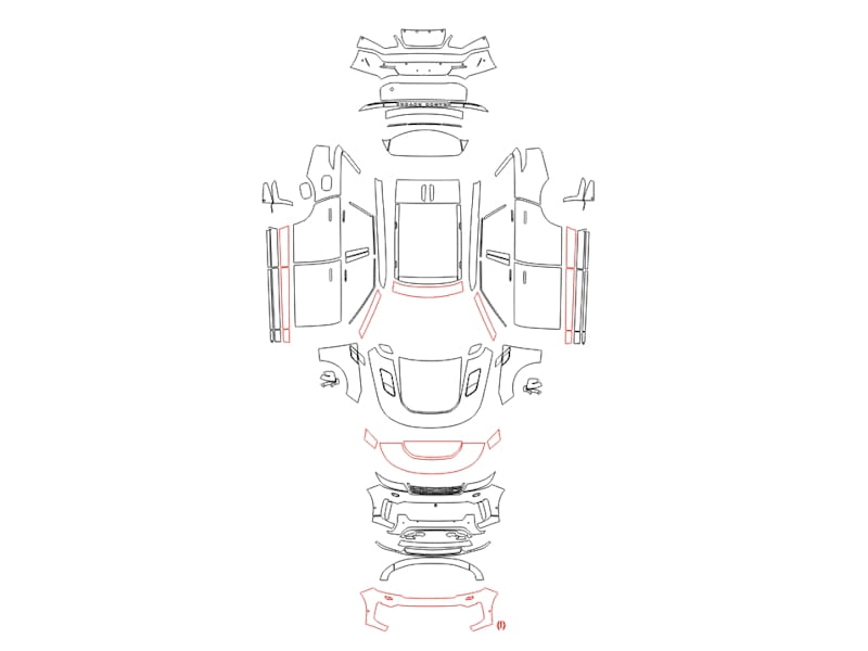 Formatki PPF do karoserii Land Rover Range Rover Sport (2024) SV – zestaw