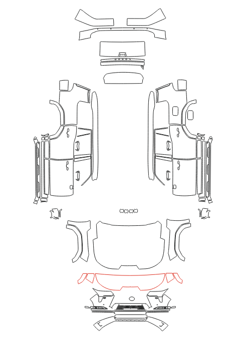 Formatki PPF do karoserii Lexus GX (2024) Premium – zestaw