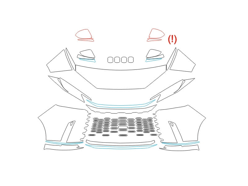 Formatki PPF do karoserii Lexus LM (2023) – zestaw