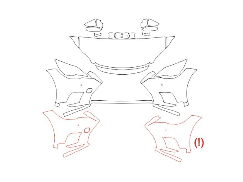 Formatki PPF do karoserii Lexus LS (2021) – zestaw