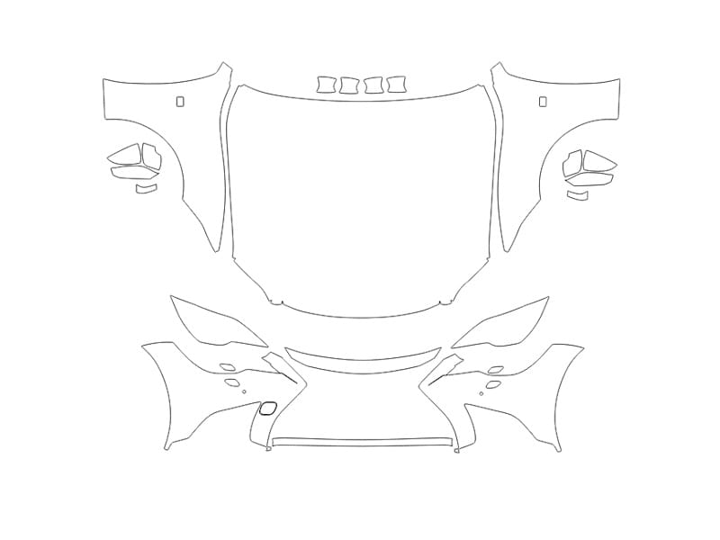 Formatki PPF do karoserii Lexus LS (2021) F-Sport – zestaw