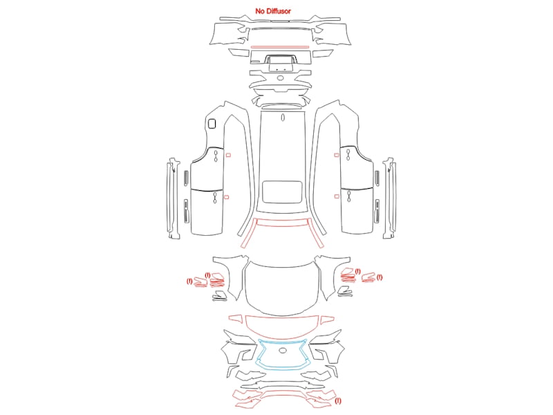 Formatki PPF do karoserii Lexus LX (2018) Superior (Sport Package) – zestaw