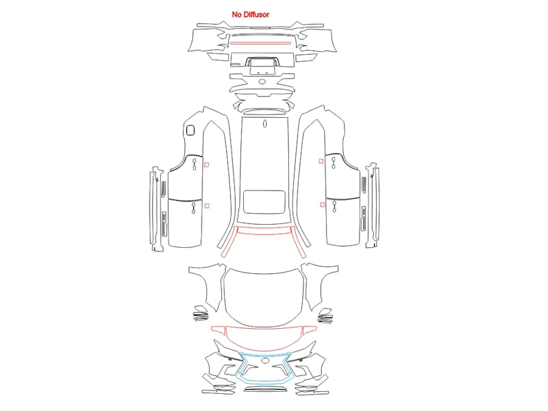 Formatki PPF do karoserii Lexus LX (2019) Haritage – zestaw