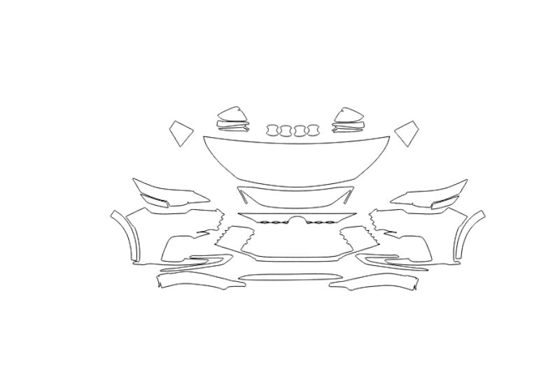 Formatki PPF do karoserii Lexus RX (2023) F-Sport – zestaw