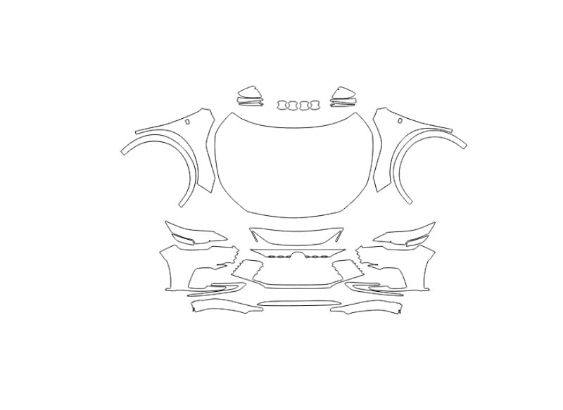 Formatki PPF do karoserii Lexus RX (2023) F-Sport – zestaw