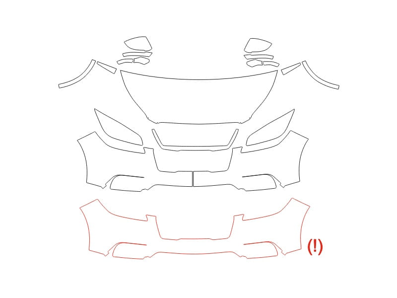 Formatki PPF do karoserii Lincoln Corsair (2020) – zestaw