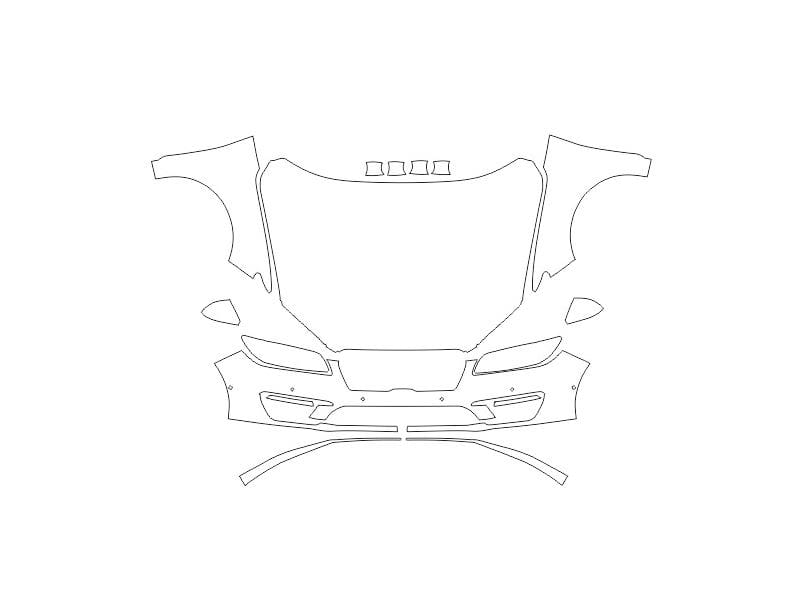 Formatki PPF do karoserii Lincoln MKZ (2017) – zestaw