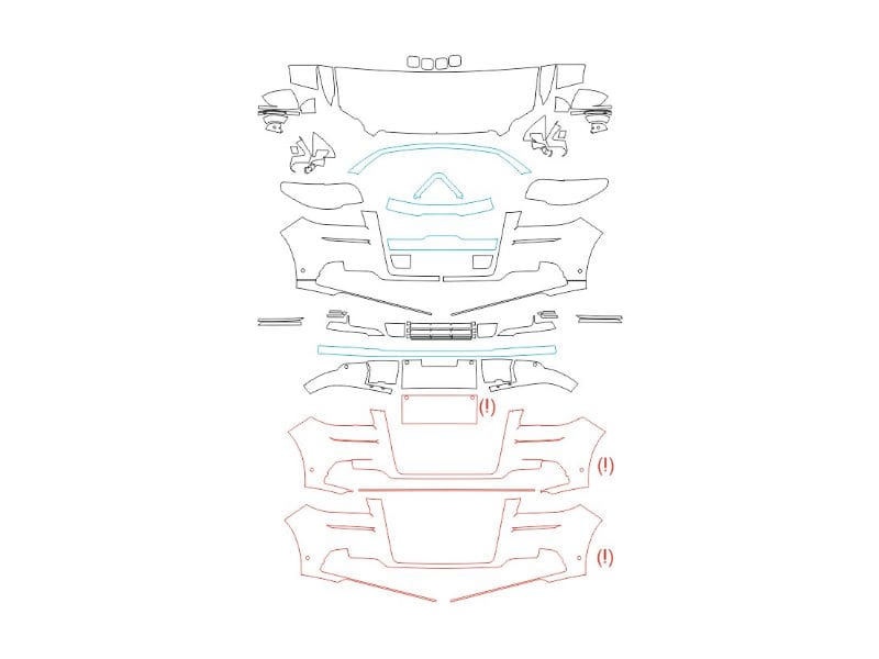 Formatki PPF do karoserii Lincoln Navigator (2022) Black Label – zestaw