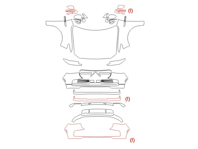 Formatki PPF do karoserii Lincoln Navigator (2025) L – zestaw