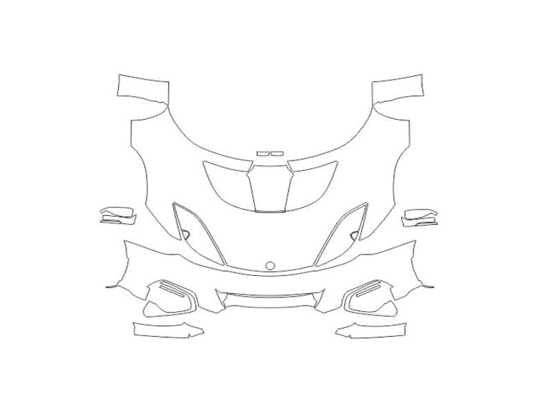 Formatki PPF do karoserii Lotus Evora GT 430 Sport (2018) – zestaw