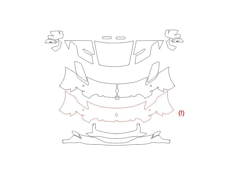 Formatki PPF do karoserii Maserati MC20 (2021) Coupe – zestaw
