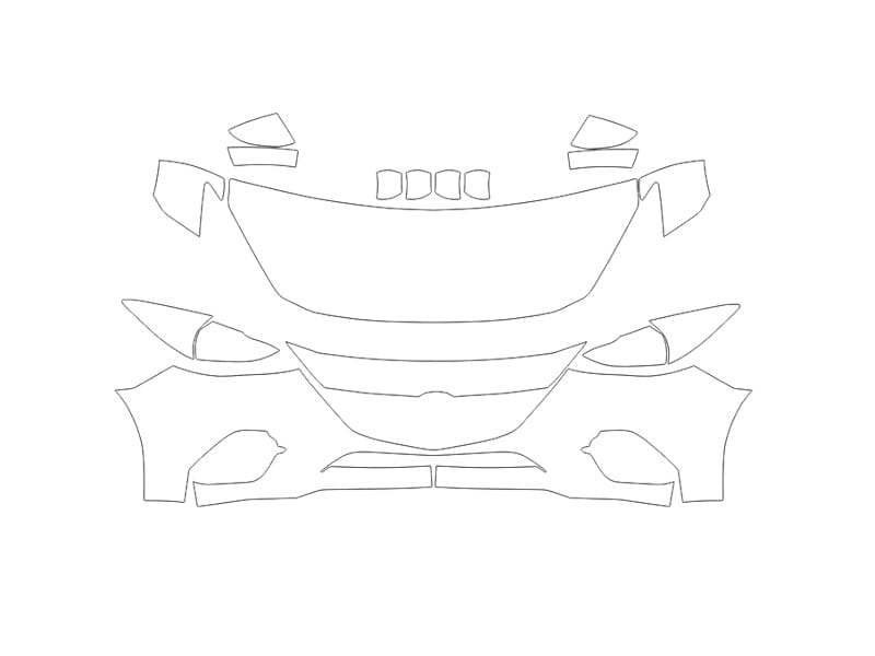 Formatki PPF do karoserii Mazda 3 (2013) – zestaw