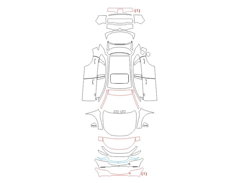 Formatki PPF do karoserii Mazda CX-30 (2020) – zestaw
