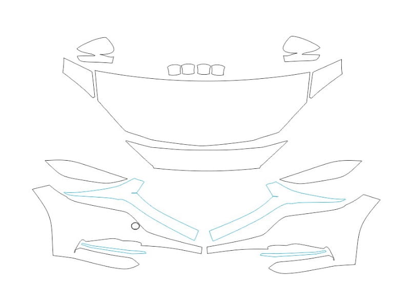 Formatki PPF do karoserii Mazda CX-4 (2019) – zestaw
