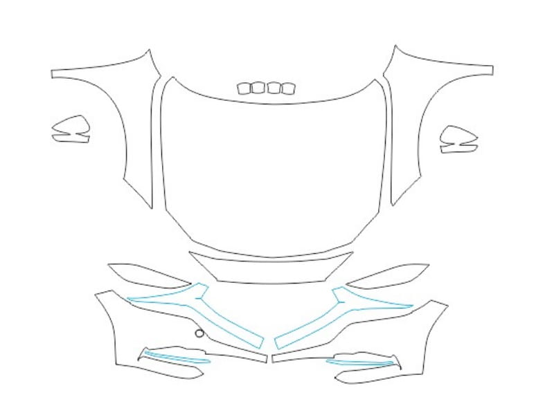 Formatki PPF do karoserii Mazda CX-4 (2019) – zestaw