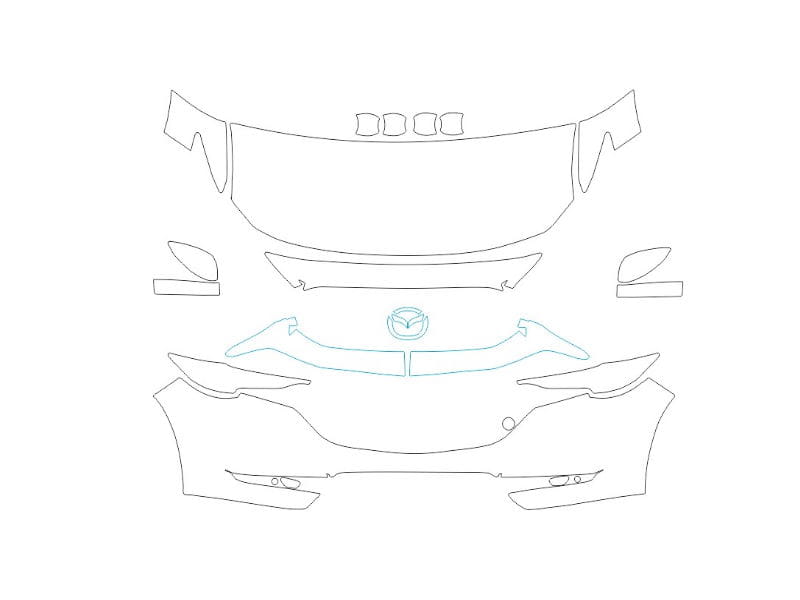 Formatki PPF do karoserii Mazda CX-5 (2017) – zestaw