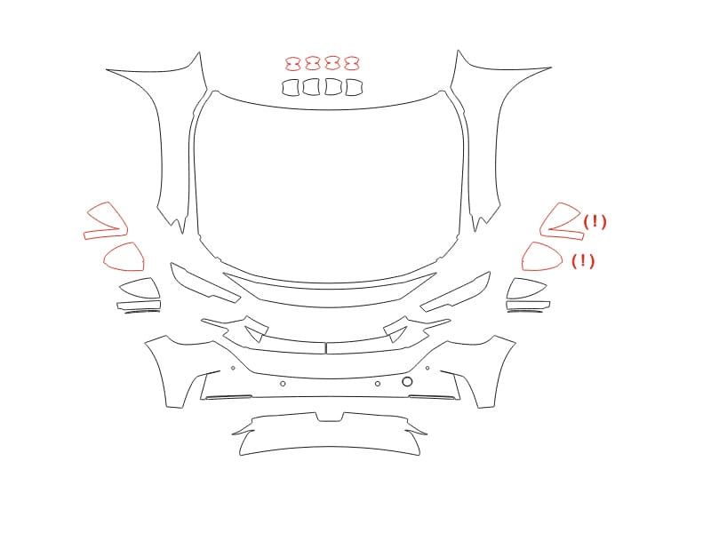 Formatki PPF do karoserii Mazda CX-50 (2022) – zestaw