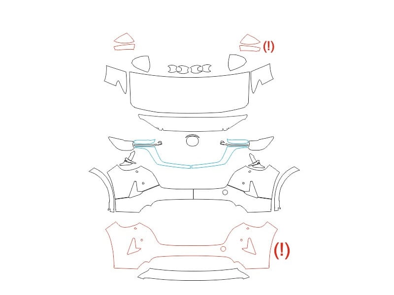 Formatki PPF do karoserii Mazda CX-60 (2022) – zestaw