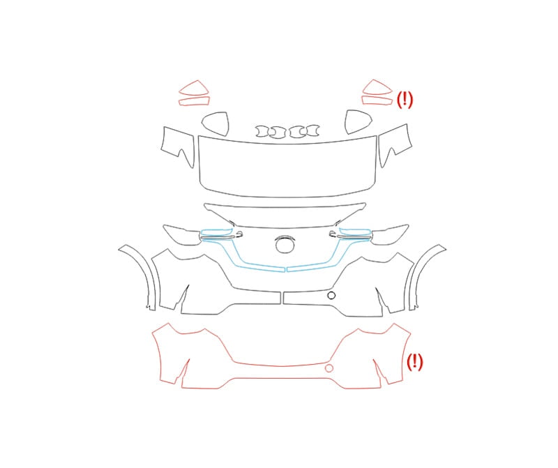 Formatki PPF do karoserii Mazda CX-60 (2024) – zestaw