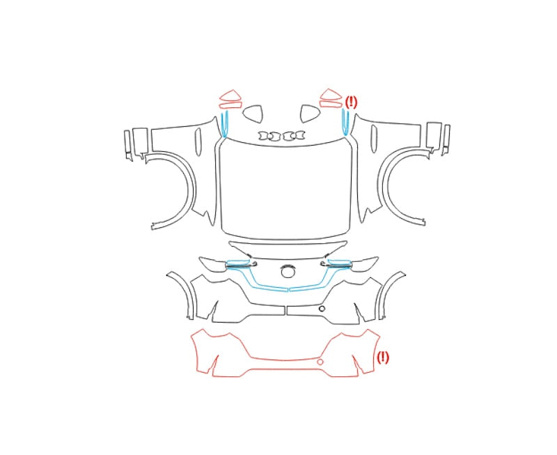 Formatki PPF do karoserii Mazda CX-60 (2024) – zestaw