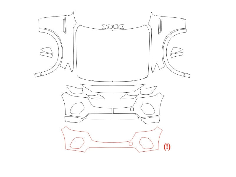 Formatki PPF do karoserii Mazda CX-70 (2025) – zestaw