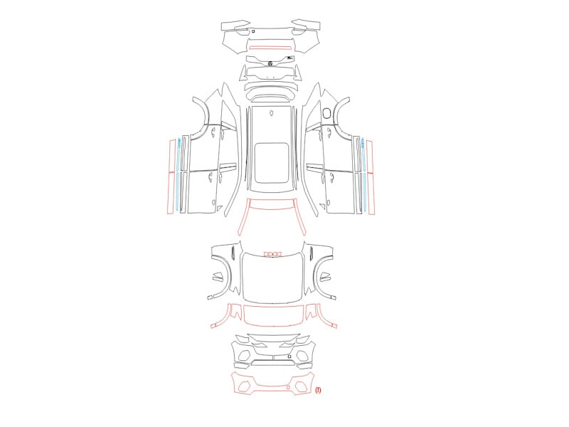 Formatki PPF do karoserii Mazda CX-70 (2025) – zestaw