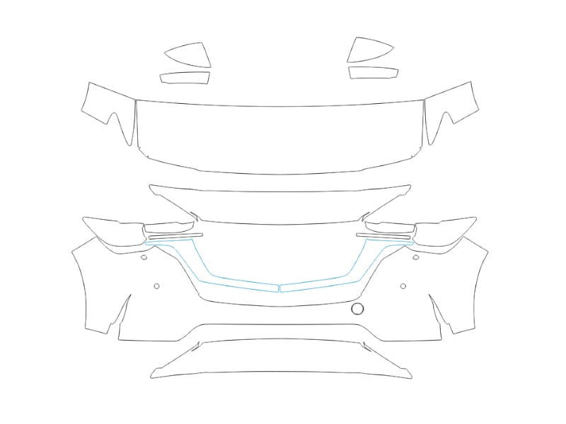 Formatki PPF do karoserii Mazda CX-80 (2024) Exclusive-Line – zestaw