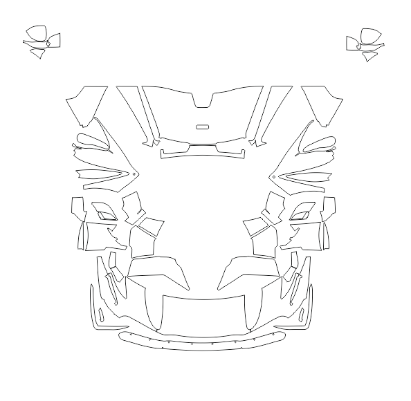 Formatki PPF do karoserii McLaren Senna (2019) – zestaw