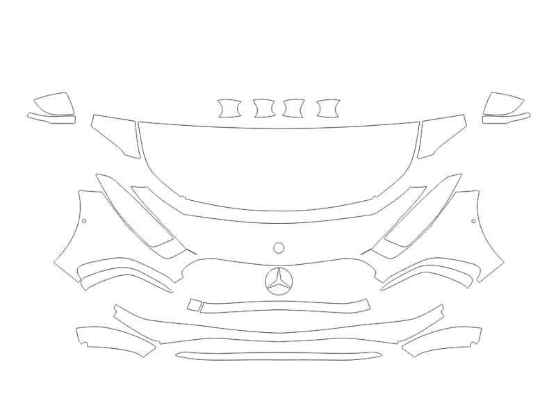 Formatki PPF do karoserii Mercedes-Benz A-Class (2020) AMG 35 – zestaw