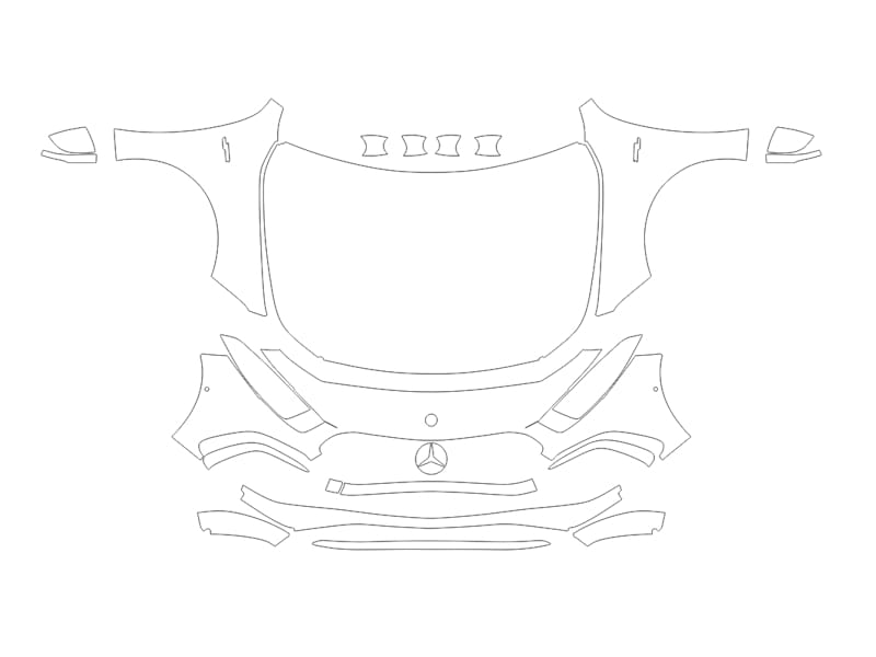 Formatki PPF do karoserii Mercedes-Benz A-Class (2020) AMG 35 – zestaw