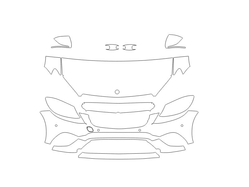 Formatki PPF do karoserii Mercedes-Benz C-Class (2020) Cabriolet – zestaw