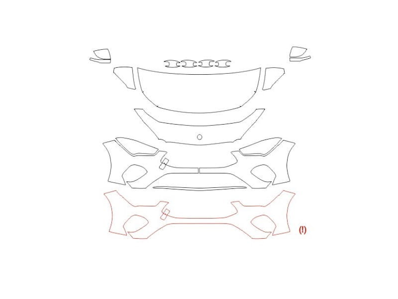Formatki PPF do karoserii Mercedes-Benz CLA (2024) – zestaw