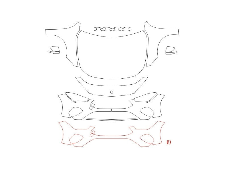 Formatki PPF do karoserii Mercedes-Benz CLA (2024) – zestaw