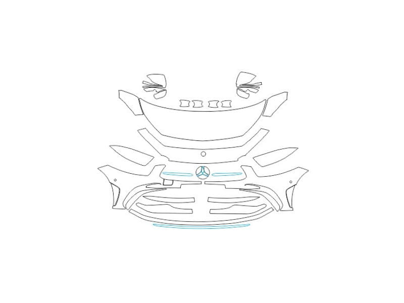 Formatki PPF do karoserii Mercedes-Benz CLS (2021) AMG – zestaw