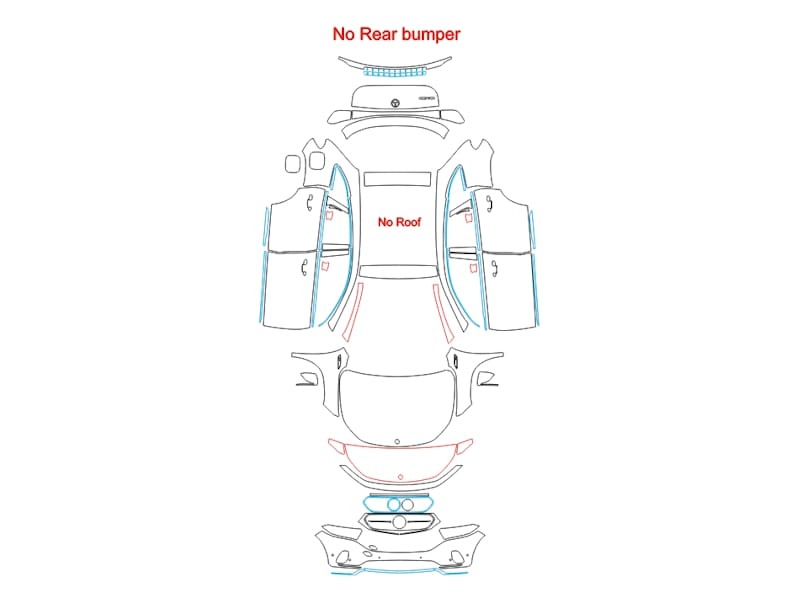 Formatki PPF do karoserii Mercedes-Benz EQA (2021) Progressive – zestaw