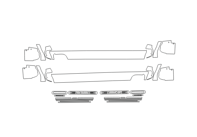 Formatki PPF do karoserii Mercedes-Benz G-class AMG (2019) Urban Widetrack – zestaw