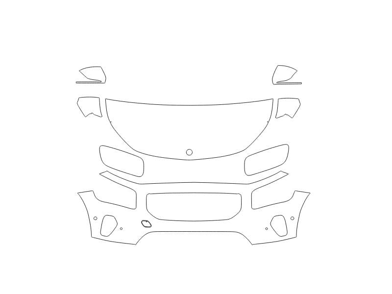Formatki PPF do karoserii Mercedes-Benz GLB (2025) – zestaw