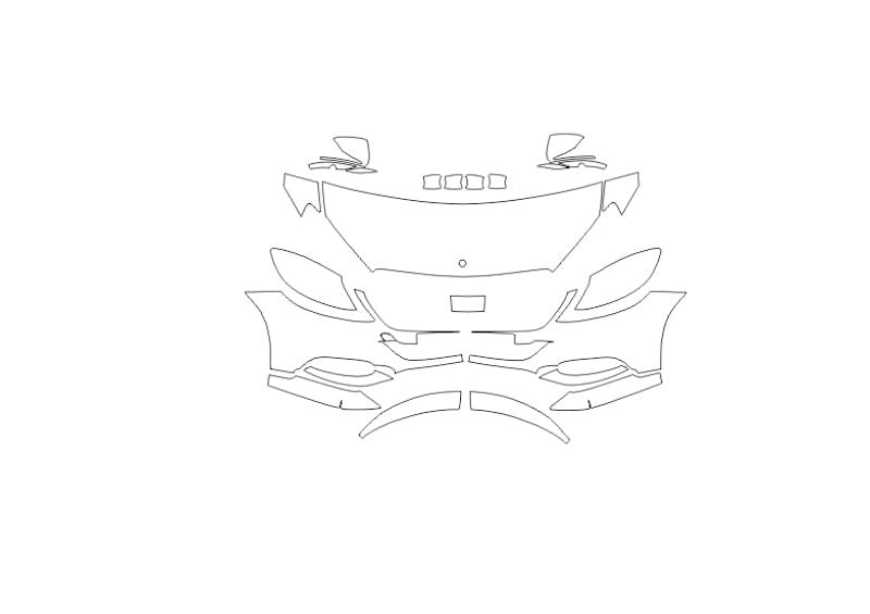 Formatki PPF do karoserii Mercedes-Benz S (2013) – zestaw