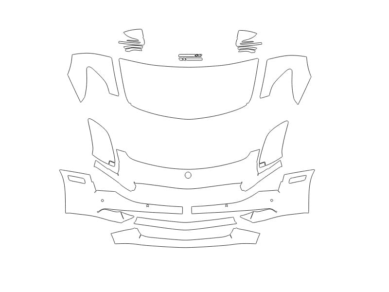 Formatki PPF do karoserii Mercedes-Benz SLS (2011) – zestaw