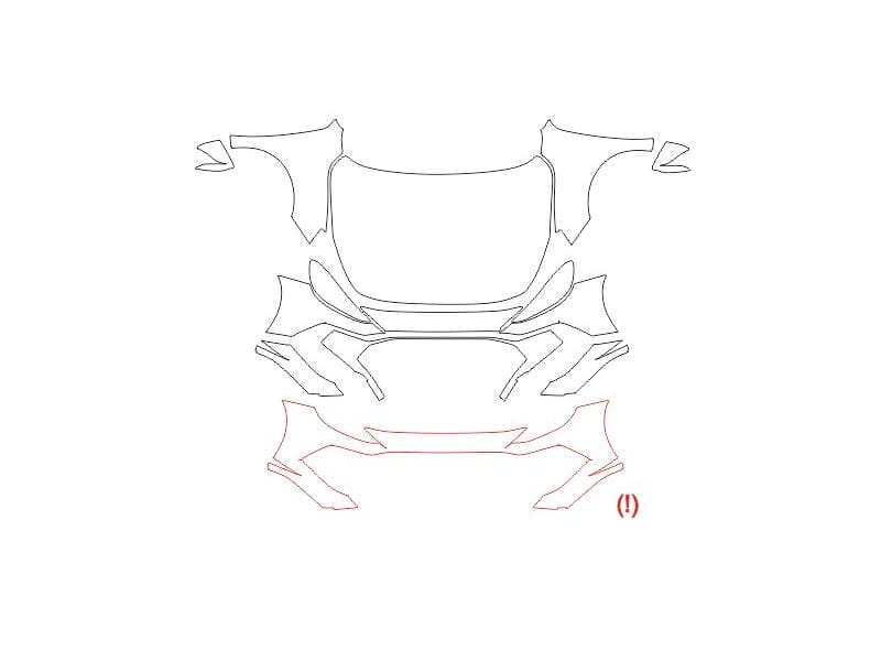 Formatki PPF do karoserii MG GT (2023) – zestaw