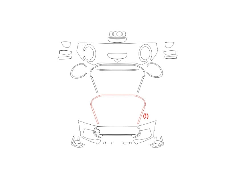 Formatki PPF do karoserii Mini Clubman (2023) JCW ALL4 – zestaw