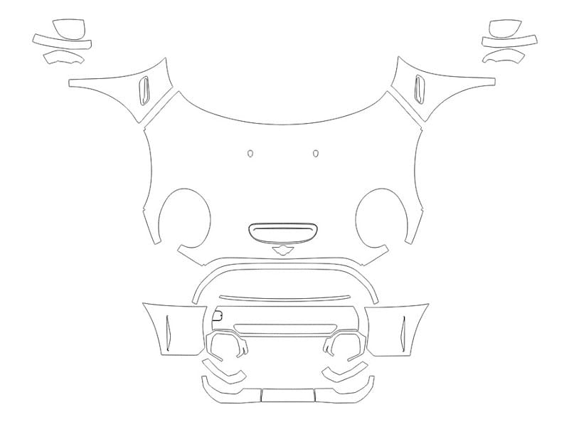 Formatki PPF do karoserii Mini Convertible (2024) Cooper S – zestaw