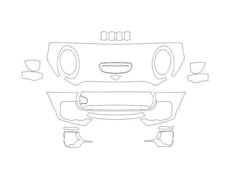 Formatki PPF do karoserii Mini Cooper Clubman (2019) JCW – zestaw