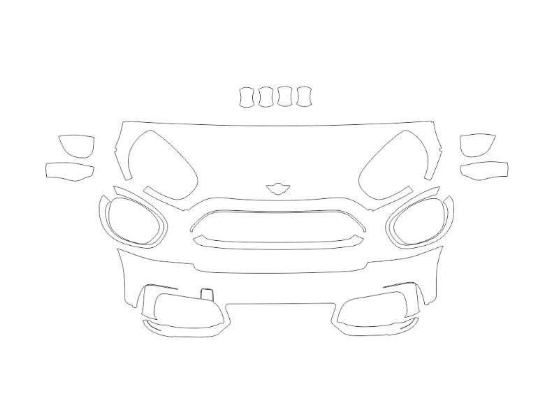 Formatki PPF do karoserii Mini Cooper Countryman John Cooper Works (2021) – zestaw