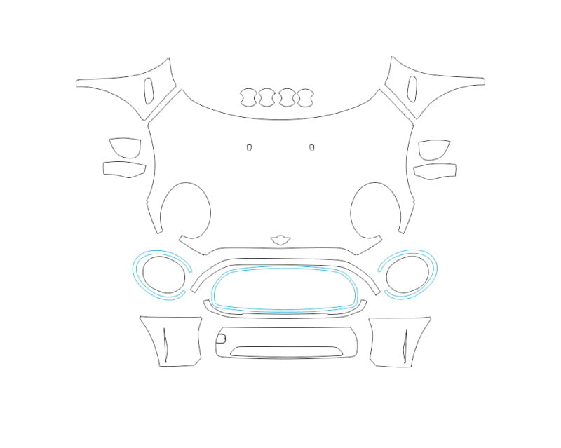 Formatki PPF do karoserii Mini Cooper Hardtop (2022) 2-Door – zestaw