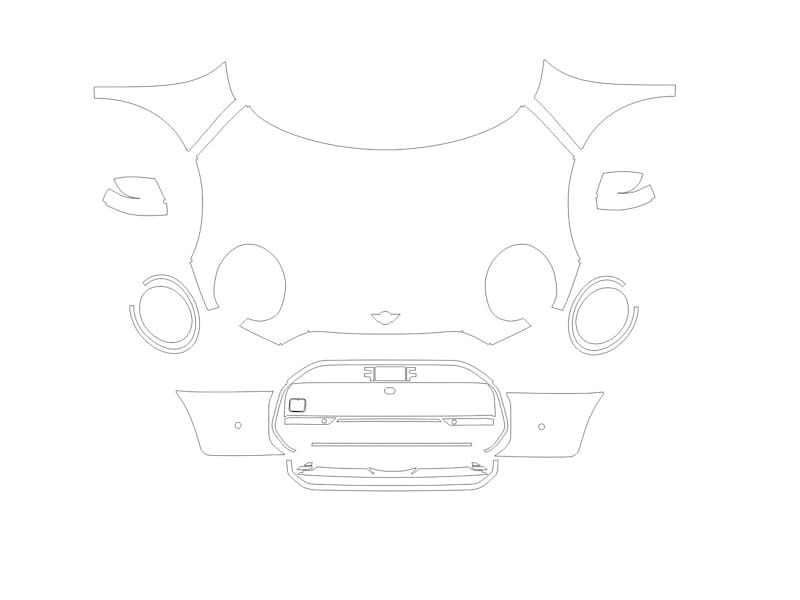 Formatki PPF do karoserii Mini Hatch (2024) Cooper S 2-Door – zestaw