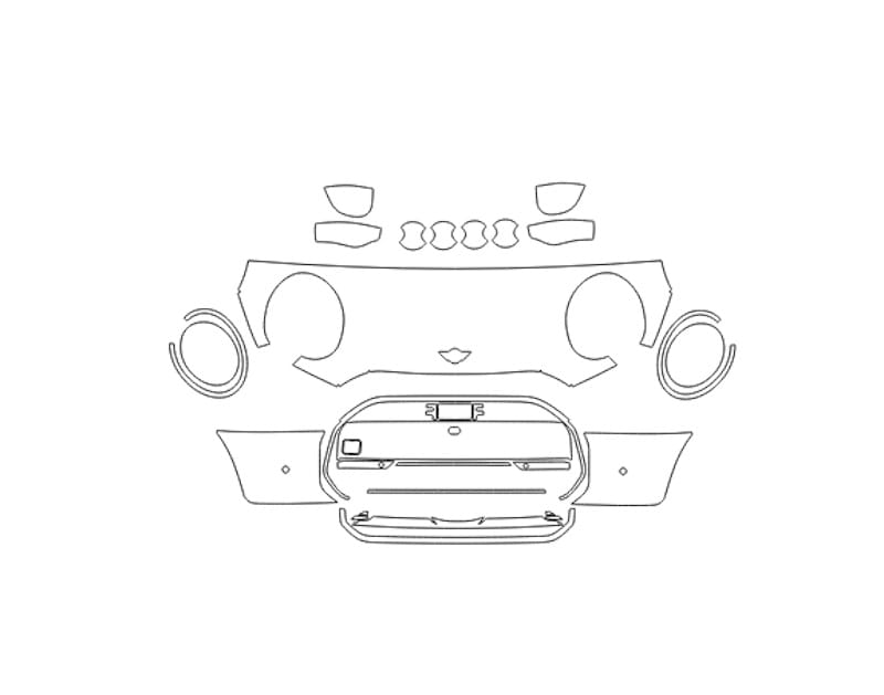 Formatki PPF do karoserii Mini Hatch (2024) Cooper S 5-Door – zestaw